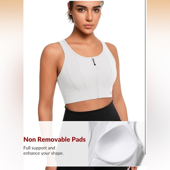 Yvette High Impact Front Zip Sports Bra *See Notes* - Picture 4 of 12